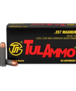 TulAmmo .357 Magnum, 158 Grain FMJ, 1000 Round Case TA357158