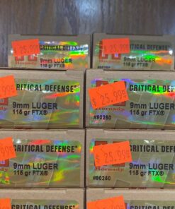 HORNADY 115gr FTX 50rd 9mm