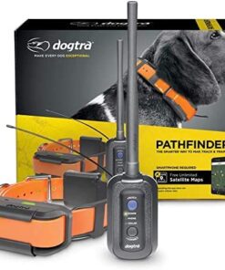 Dogtra 4 Dog Pathfinder Mini GPS Track and Train System for Smaller Breed Dogs GET 2 Free Replacement Strap and Flea Comb