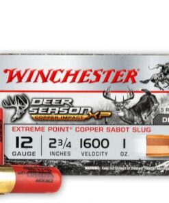 12 Gauge - 2-3/4" 1oz. Extreme Point Copper Sabot Slug - Winchester Deer Season XP Copper Impact - 5 Rounds