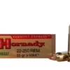 Hornady Varmint Express Ammunition 22-250 Remington 55 Grain V-MAX Box of 20
