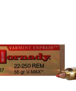 Hornady Varmint Express Ammunition 22-250 Remington 55 Grain V-MAX Box of 20